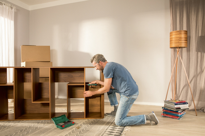 Bosch PushDrive akku skruemaskine m/bits